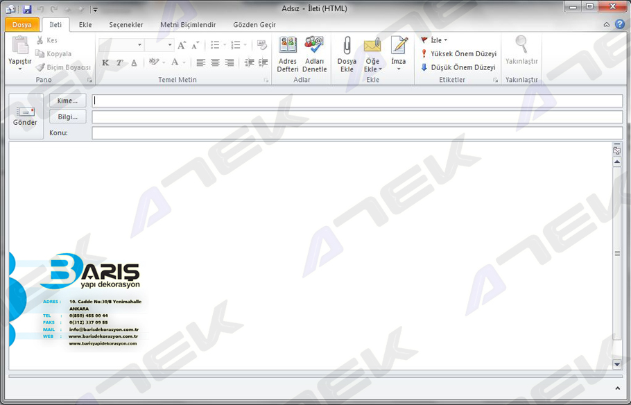 BARIŞ YAPI Mail İmza Tasarımı